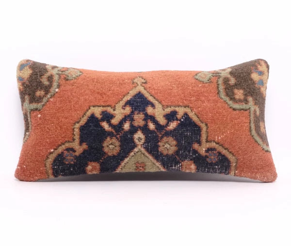 12x24" Vintage Indian Cushion Cover Throw Indian Jute Handmade Kilim Pillow
