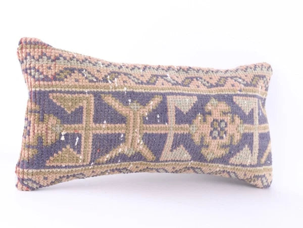10x24" Vintage Indian Cushion Cover Throw Indian Jute Handmade Kilim Pillow