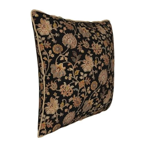 Vintage Tapestry Velvet Pillow Covers 20" x 20" (Pack of 1) Vitage Flowers