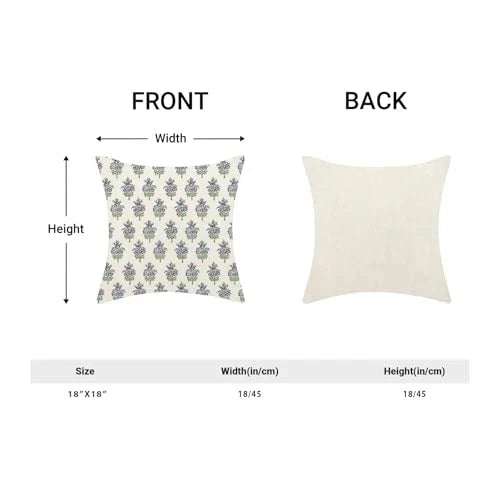 Boho Floral Pillow Covers 18 x 18 Inch, 18" x 18" (Pack of 2) Purple Floral