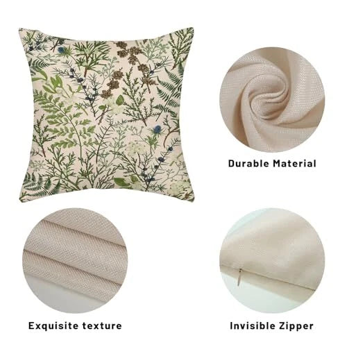 Spring Flower Pillow Covers 16x16 Wildflower Farmhouse 16x16 Inch Wildflower B