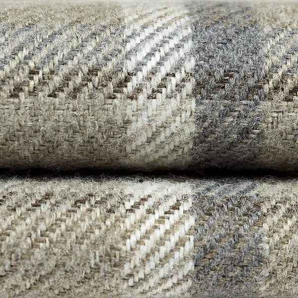Decorative Throw Pillow Cover Beige Tartan 17x17 for Ranch and Country