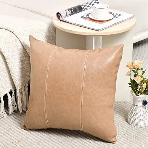 22x22 Pillow Covers, 2 Packs Decorative Throw Pillow 22" x 22" (Pack of 2) Tan