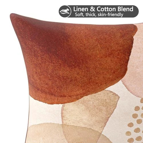 Throw Pillow Covers, 18x18 Inch Cotton Linen Pillow Cases 2pcs-abstract Spots