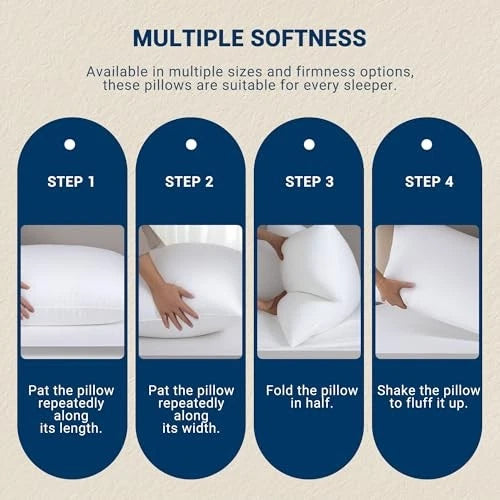 18x18 Pillows Inserts Set of 2, Machine Washable 18x18 Inch (Pack of 2) White