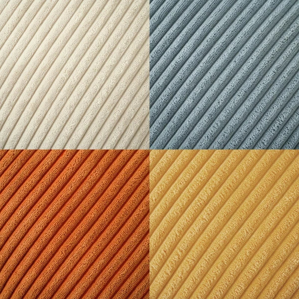 Volcanics Set of 4 Orange Teal Corduroy Decorative Couch Throw Pillow Covers ...