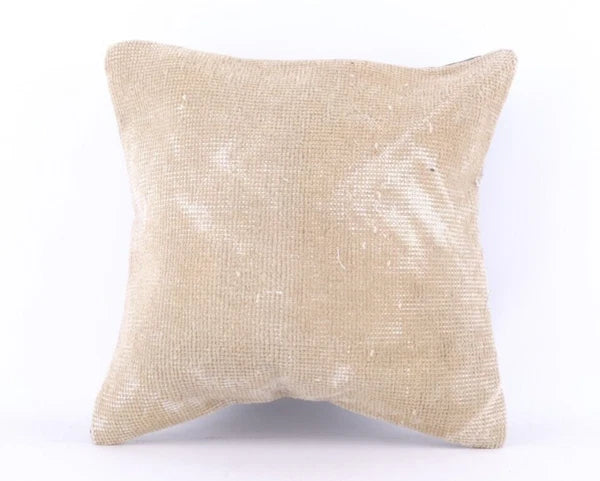 16x16" Vintage Indian Cushion Cover Throw Indian Jute Handmade Kilim Pillow