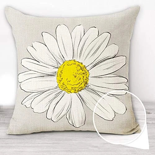 Spring Summer Pillow Covers 18x18 Set of 4, Yellow 18" x 18" (Pack of 4) Grey