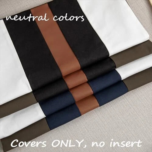 12x20 Farmhouse Pillow Covers Set of 2 20" x 12" (Pack of 2) Brown & Black