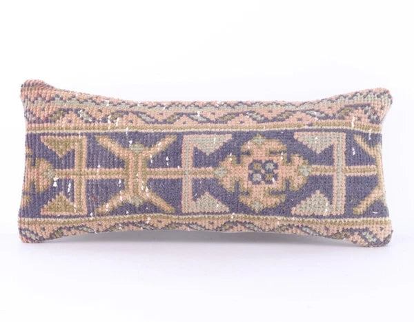 10x24" Vintage Indian Cushion Cover Throw Indian Jute Handmade Kilim Pillow