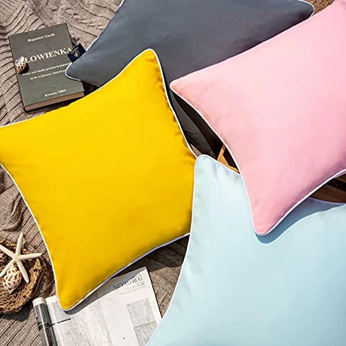 Pack of 2 Outdoor Waterproof Solid Throw 20" x 12" (Pack of 2) Black