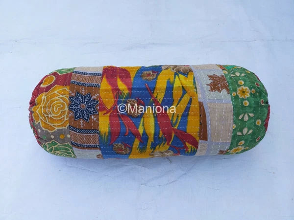 Assorated 5 pcs lot kantha quilted cotton floral sofa bed deewan set cushions
