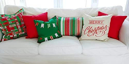4-Pack 100% Cotton Comfortable Solid Decorative Throw 20x20inch/50x50cm Red